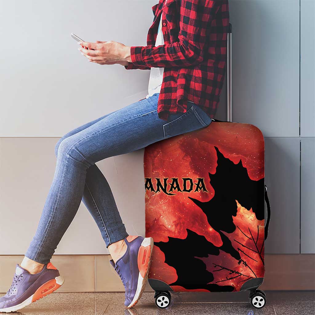 Canada Maple Leaf Luggage Cover Red Galaxy Style DT05