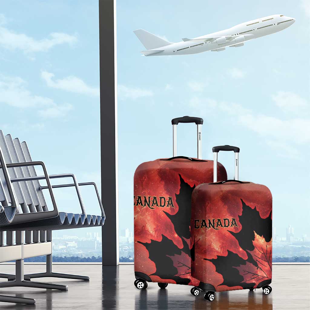 Canada Maple Leaf Luggage Cover Red Galaxy Style DT05