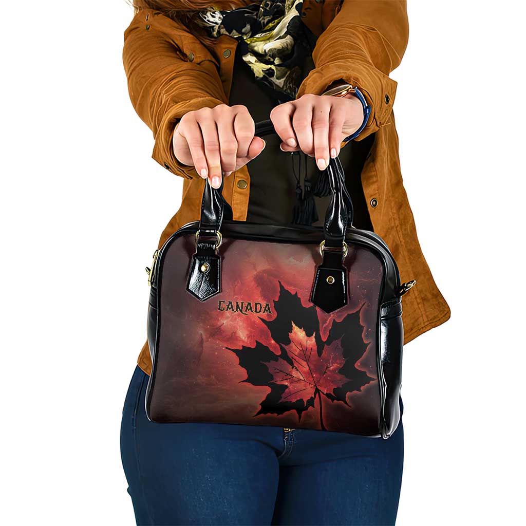 Canada Maple Leaf Shoulder Handbag Red Galaxy Style DT05