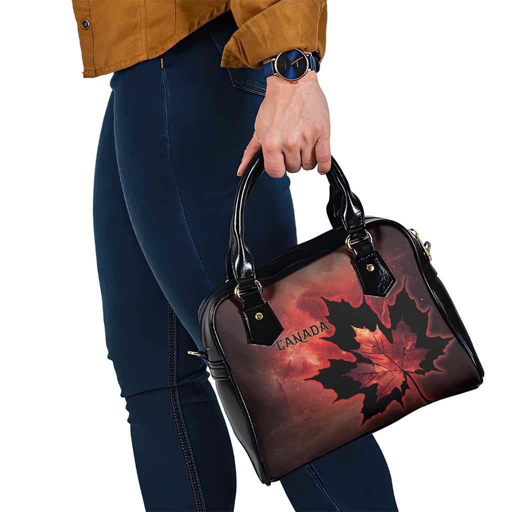 Canada Maple Leaf Shoulder Handbag Red Galaxy Style DT05