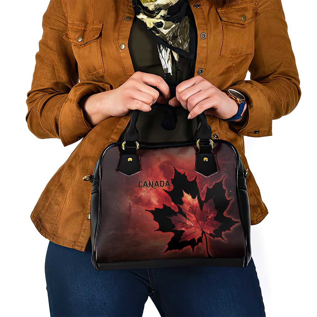 Canada Maple Leaf Shoulder Handbag Red Galaxy Style DT05