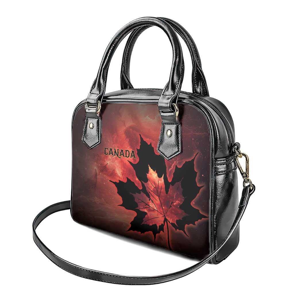 Canada Maple Leaf Shoulder Handbag Red Galaxy Style DT05