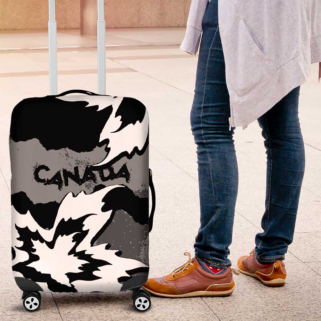 Canada Maple Leaf Luggage Cover Unique Style Black Version DT05