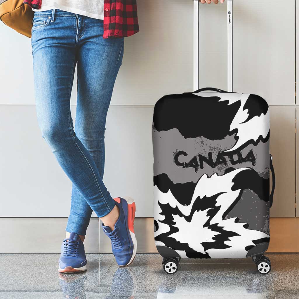 Canada Maple Leaf Luggage Cover Unique Style Black Version DT05