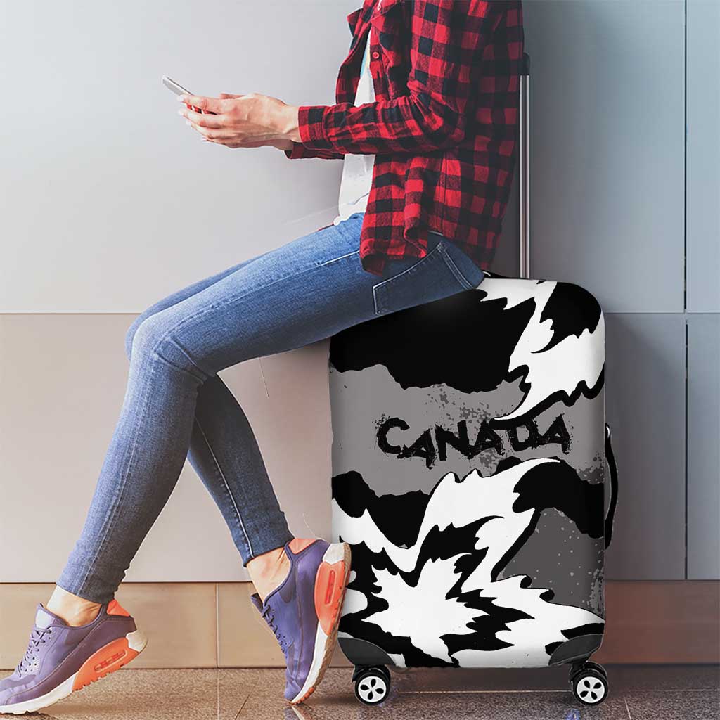Canada Maple Leaf Luggage Cover Unique Style Black Version DT05