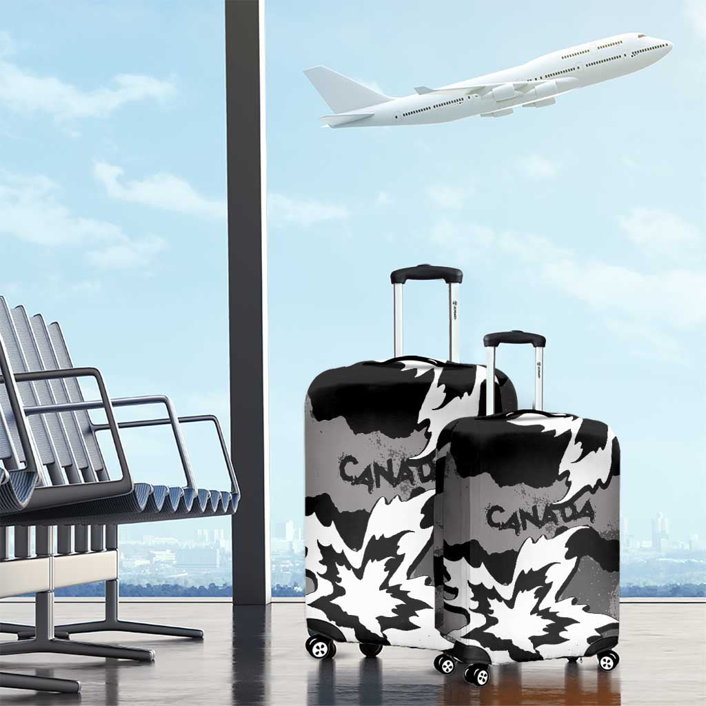 Canada Maple Leaf Luggage Cover Unique Style Black Version DT05