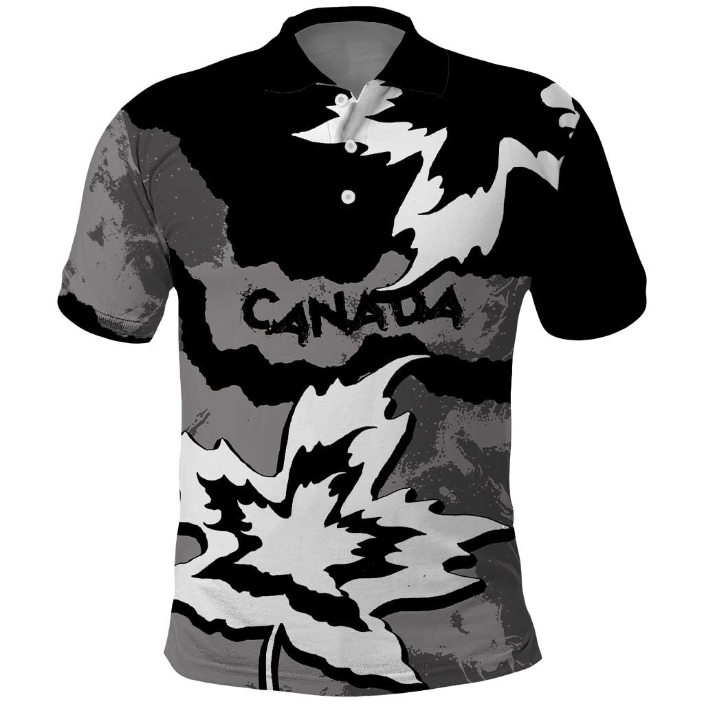 Canada Maple Leaf Polo Shirt Unique Style Black Version DT05