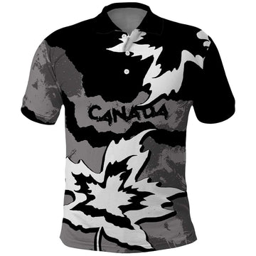 Canada Maple Leaf Polo Shirt Unique Style Black Version DT05