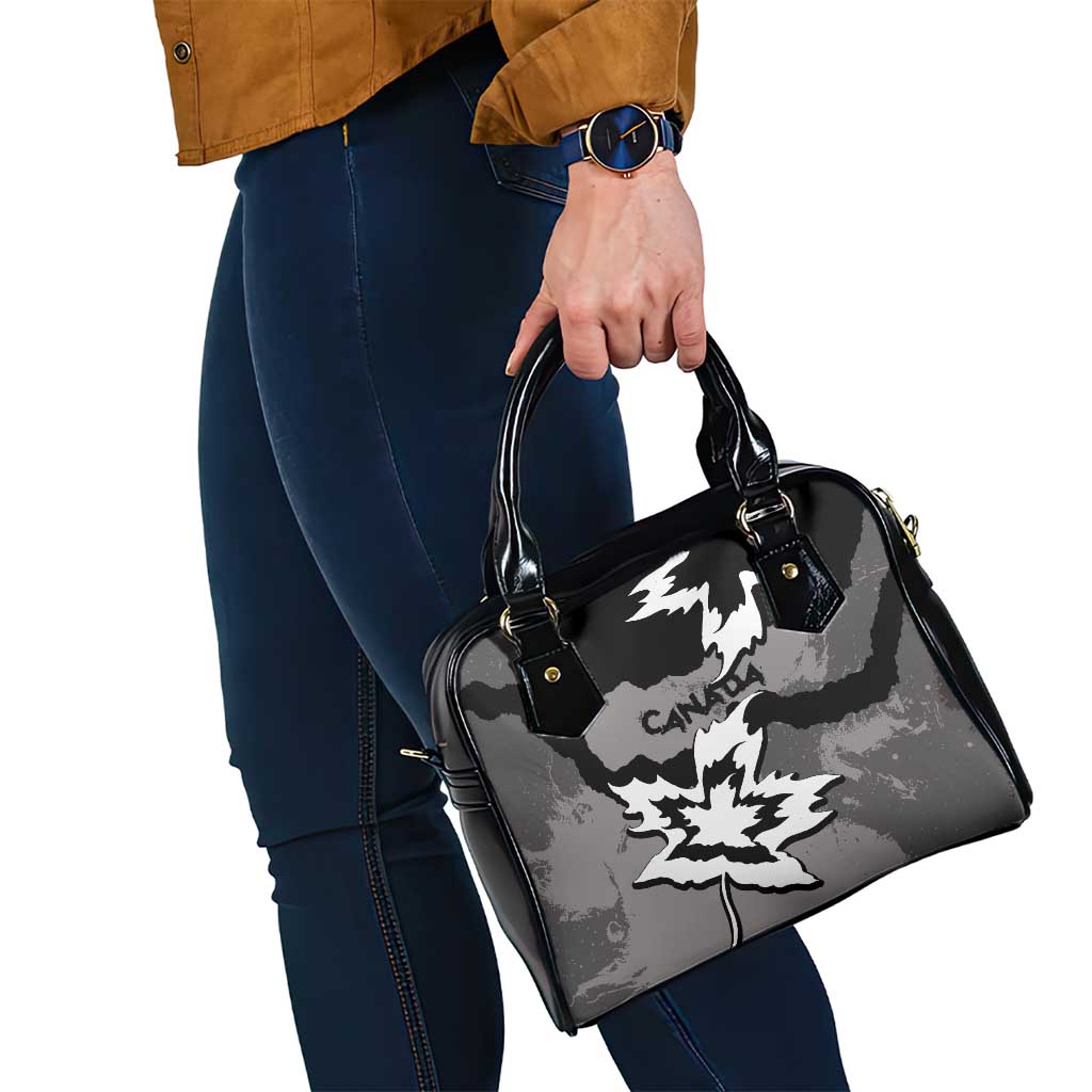 Canada Maple Leaf Shoulder Handbag Unique Style Black Version DT05