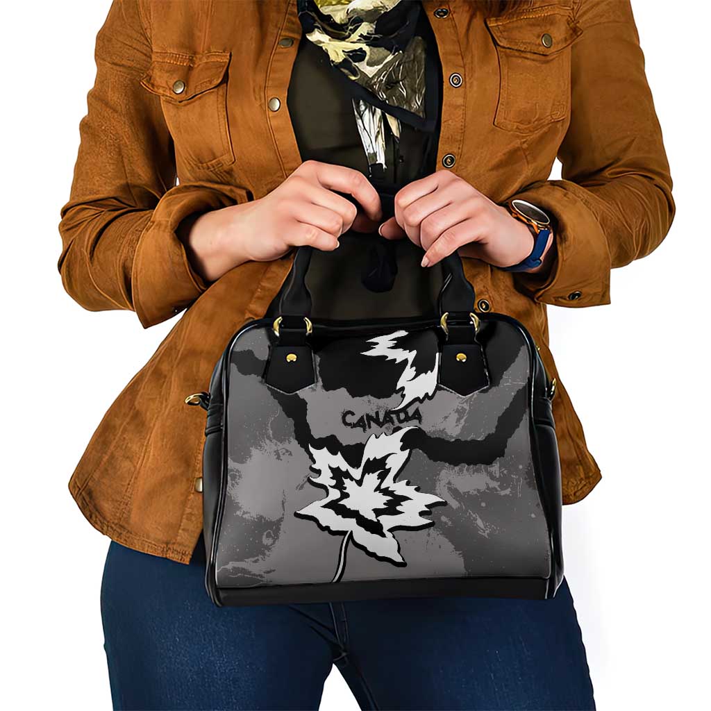 Canada Maple Leaf Shoulder Handbag Unique Style Black Version DT05