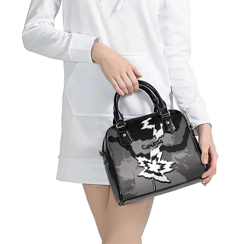 Canada Maple Leaf Shoulder Handbag Unique Style Black Version DT05