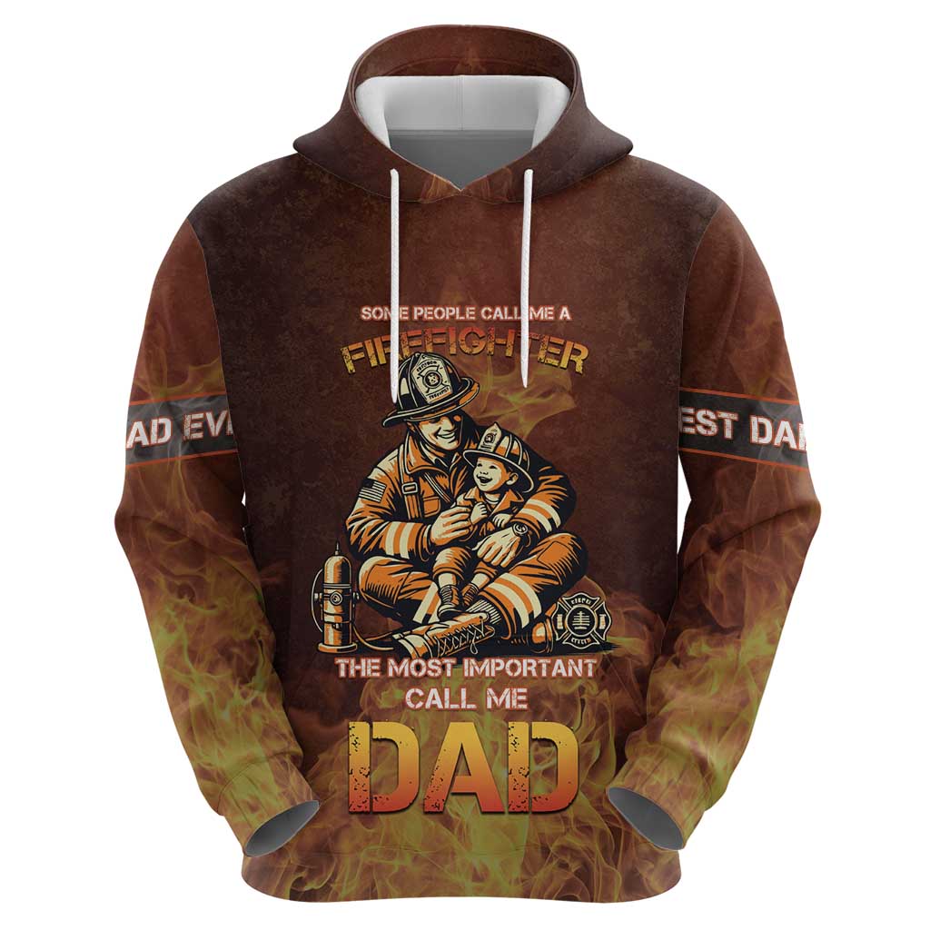 Firefighter Fathers Day Hoodie Best Dad Ever DT05