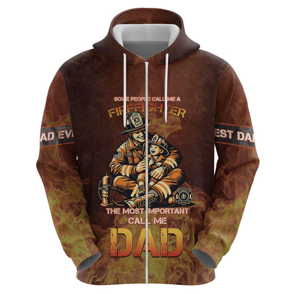 Firefighter Fathers Day Hoodie Best Dad Ever DT05