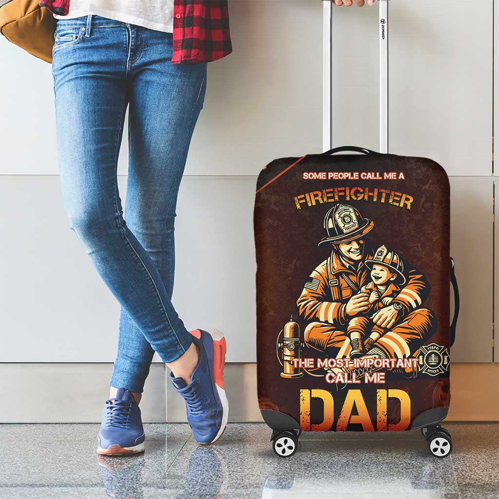 Firefighter Fathers Day Luggage Cover Best Dad Ever DT05