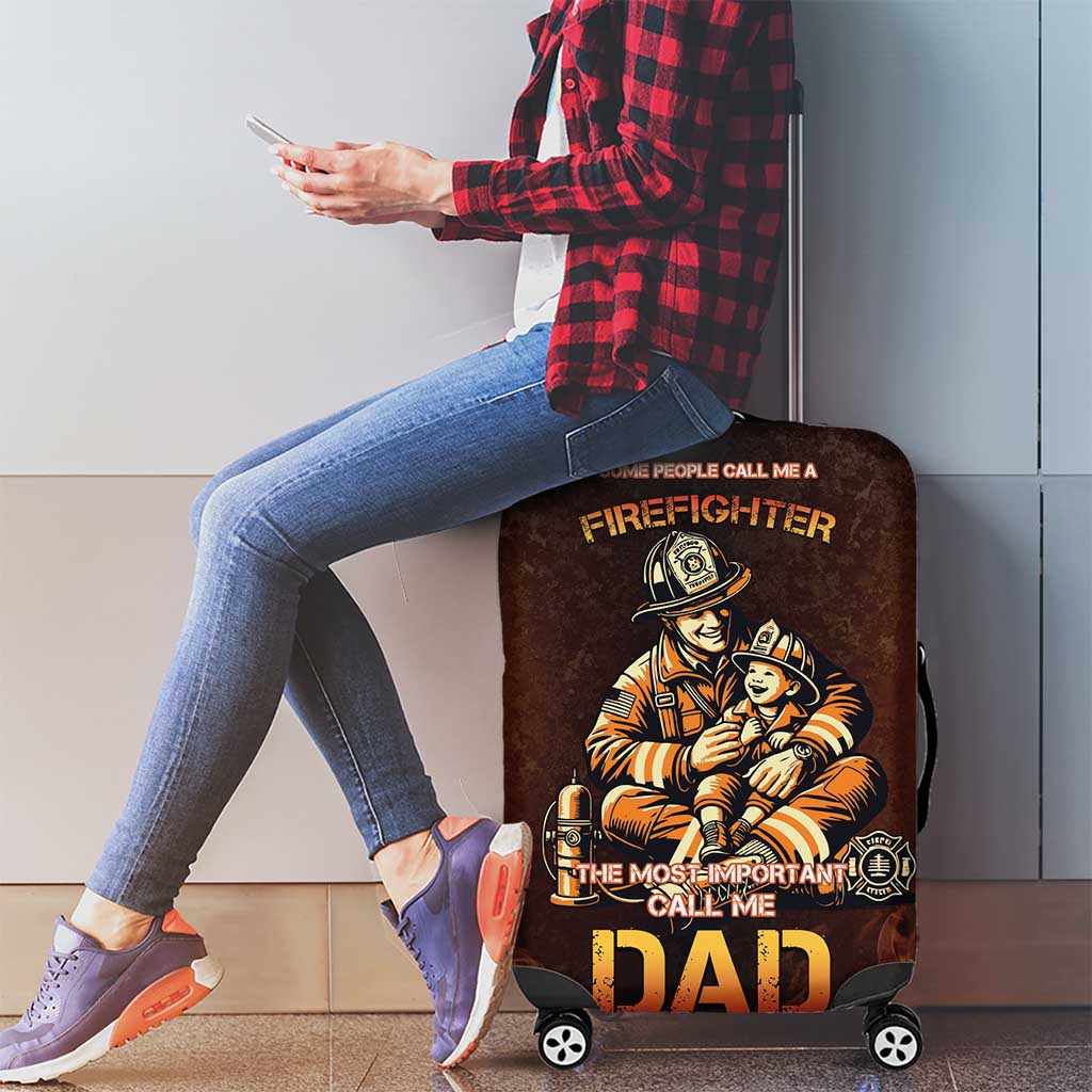 Firefighter Fathers Day Luggage Cover Best Dad Ever DT05