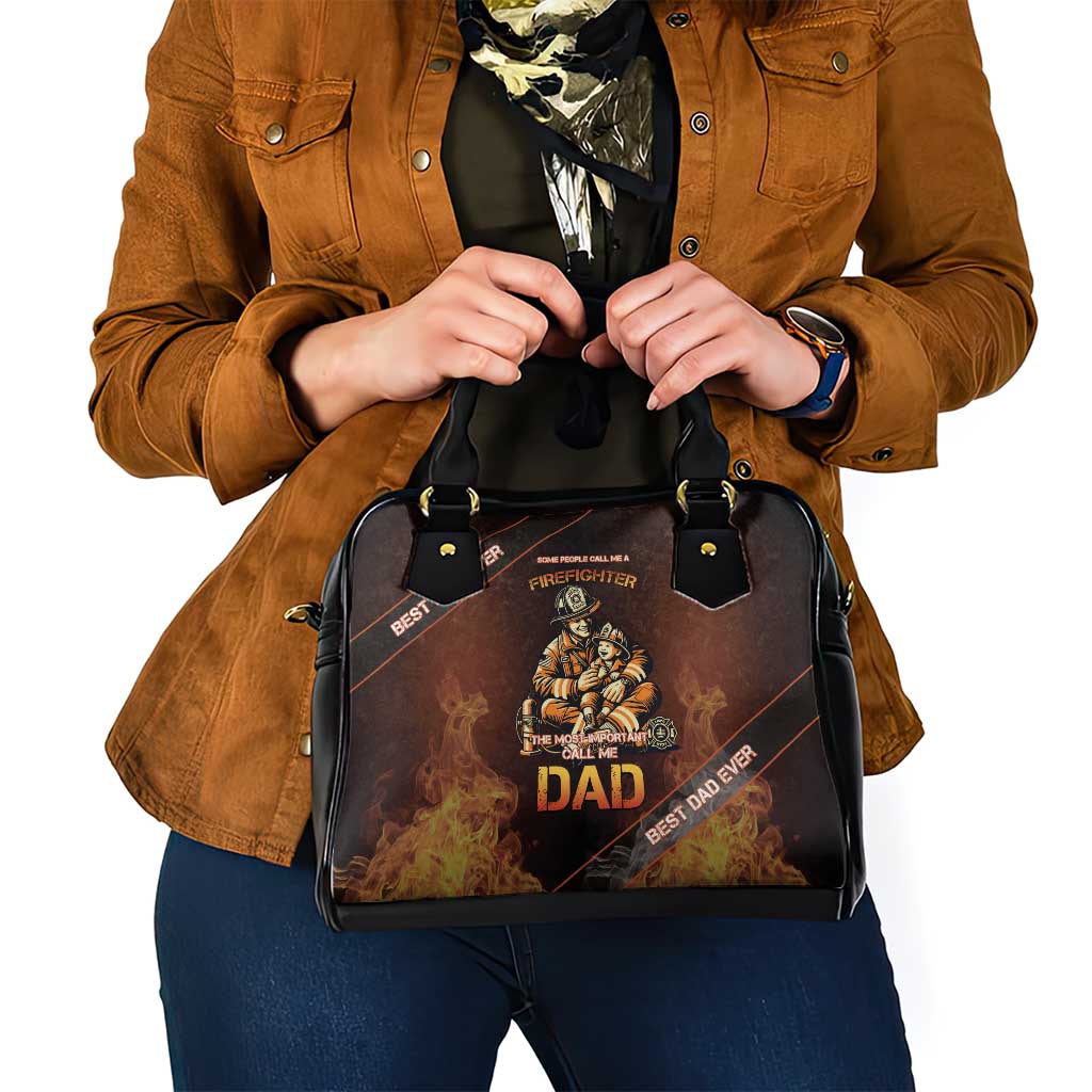 Firefighter Fathers Day Shoulder Handbag Best Dad Ever DT05