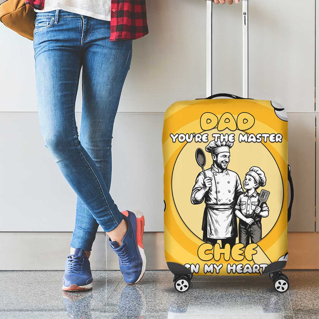 Chef Fathers Day Luggage Cover Dad You're The Master Chef In My Heart DT05