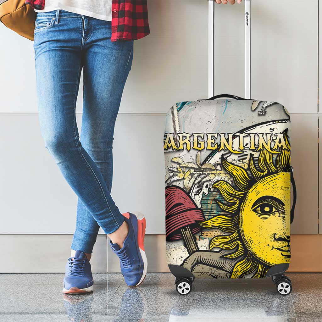 Argentina Luggage Cover Sol De Mayo Retro Style DT05
