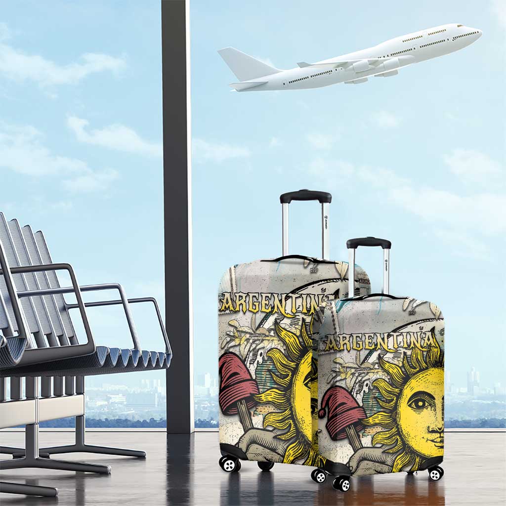 Argentina Luggage Cover Sol De Mayo Retro Style DT05