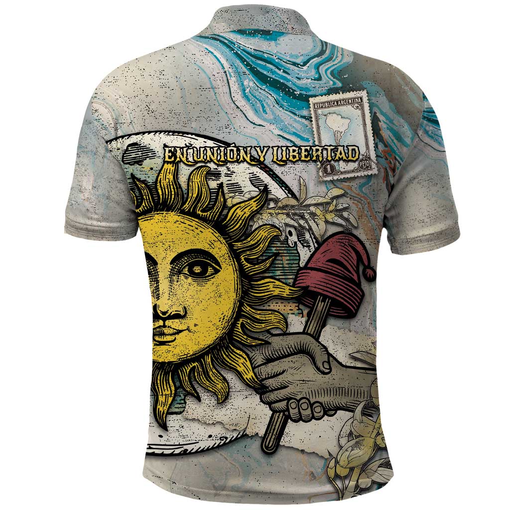 Argentina Polo Shirt Sol De Mayo Retro Style DT05