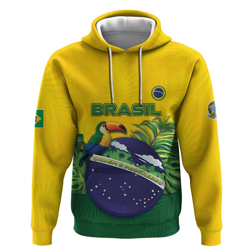 Personalized Brazil Hoodie Toco Toucan Tropical Vibes DT05