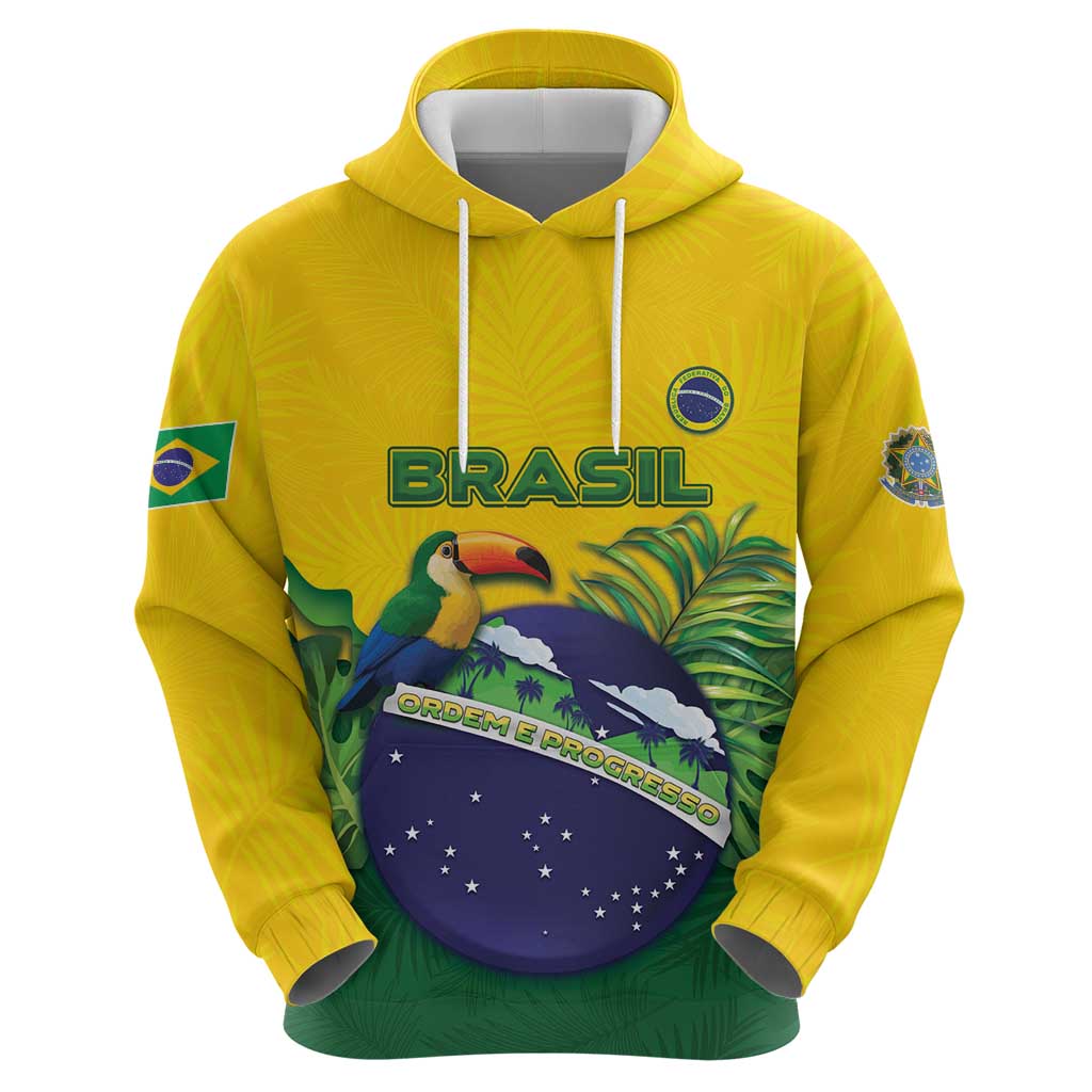 Personalized Brazil Hoodie Toco Toucan Tropical Vibes DT05