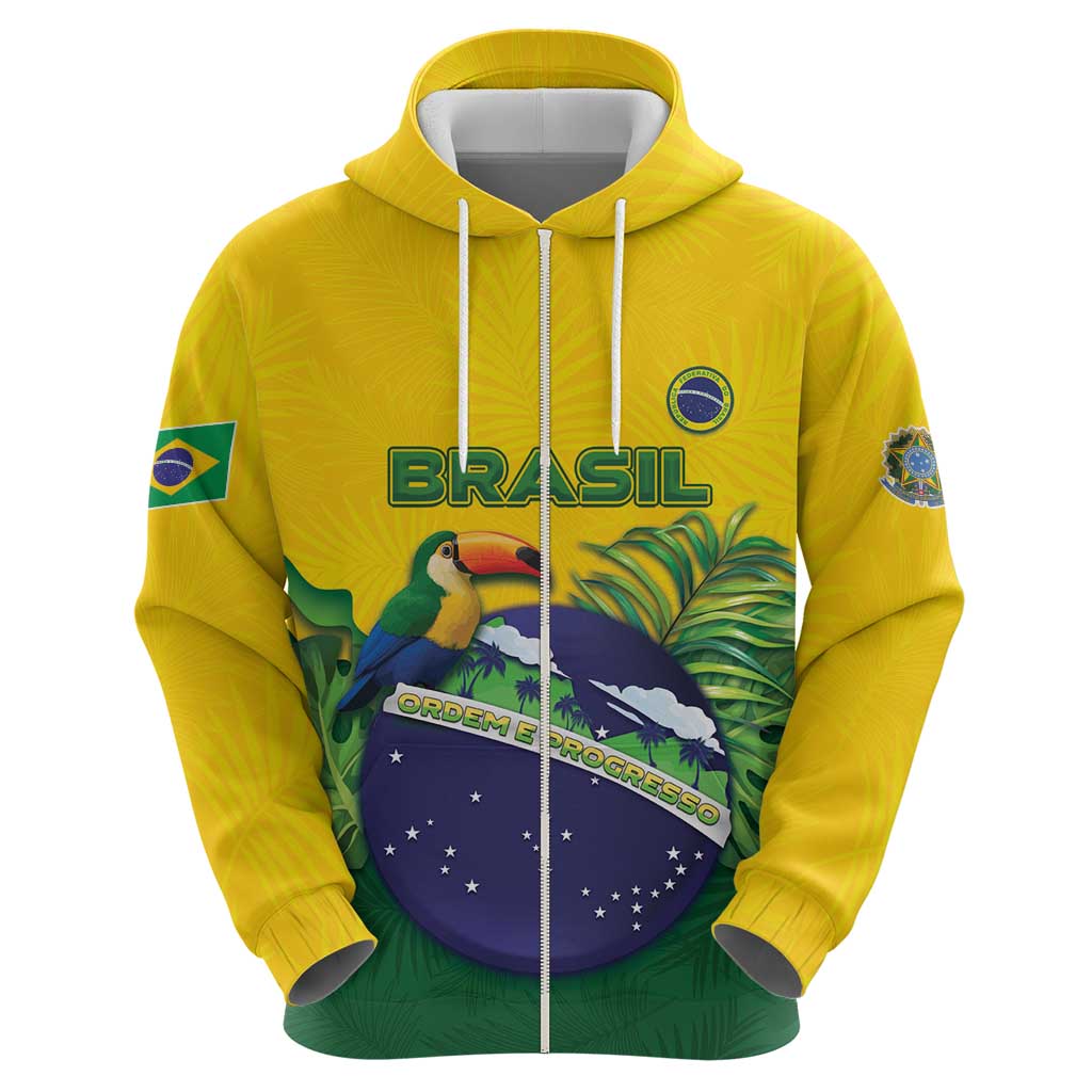 Personalized Brazil Hoodie Toco Toucan Tropical Vibes DT05