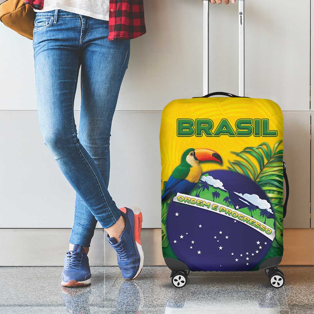 Brazil Luggage Cover Toco Toucan Tropical Vibes DT05