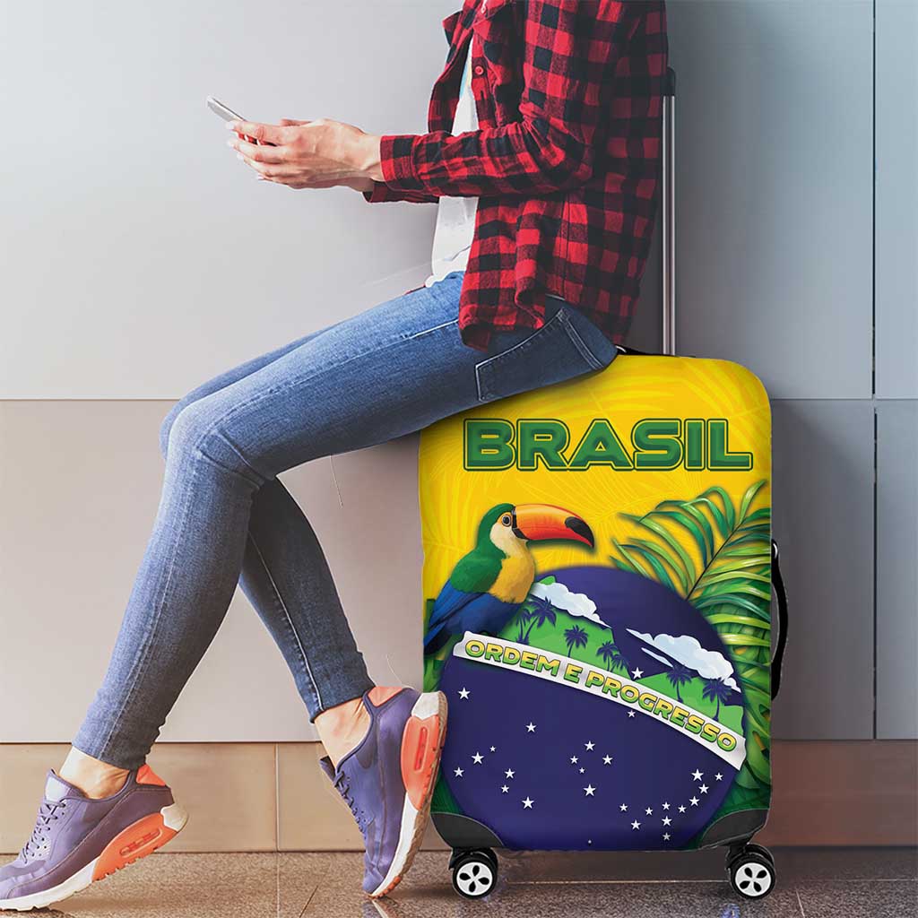 Brazil Luggage Cover Toco Toucan Tropical Vibes DT05
