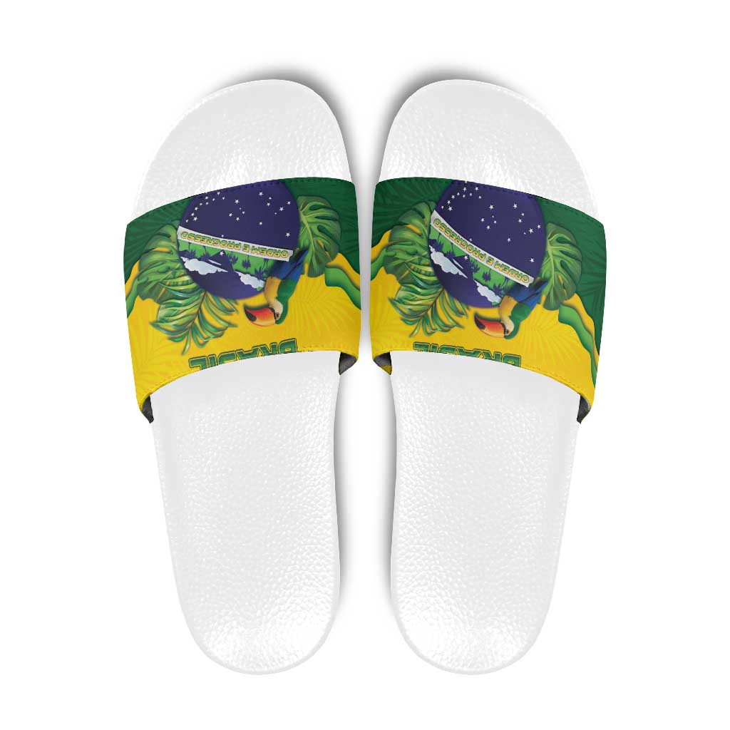 Brazil Slide Sandals Toco Toucan Tropical Vibes DT05