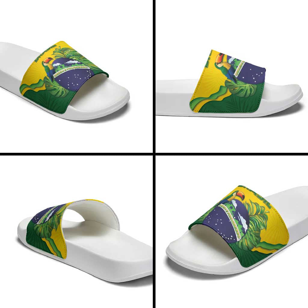 Brazil Slide Sandals Toco Toucan Tropical Vibes DT05