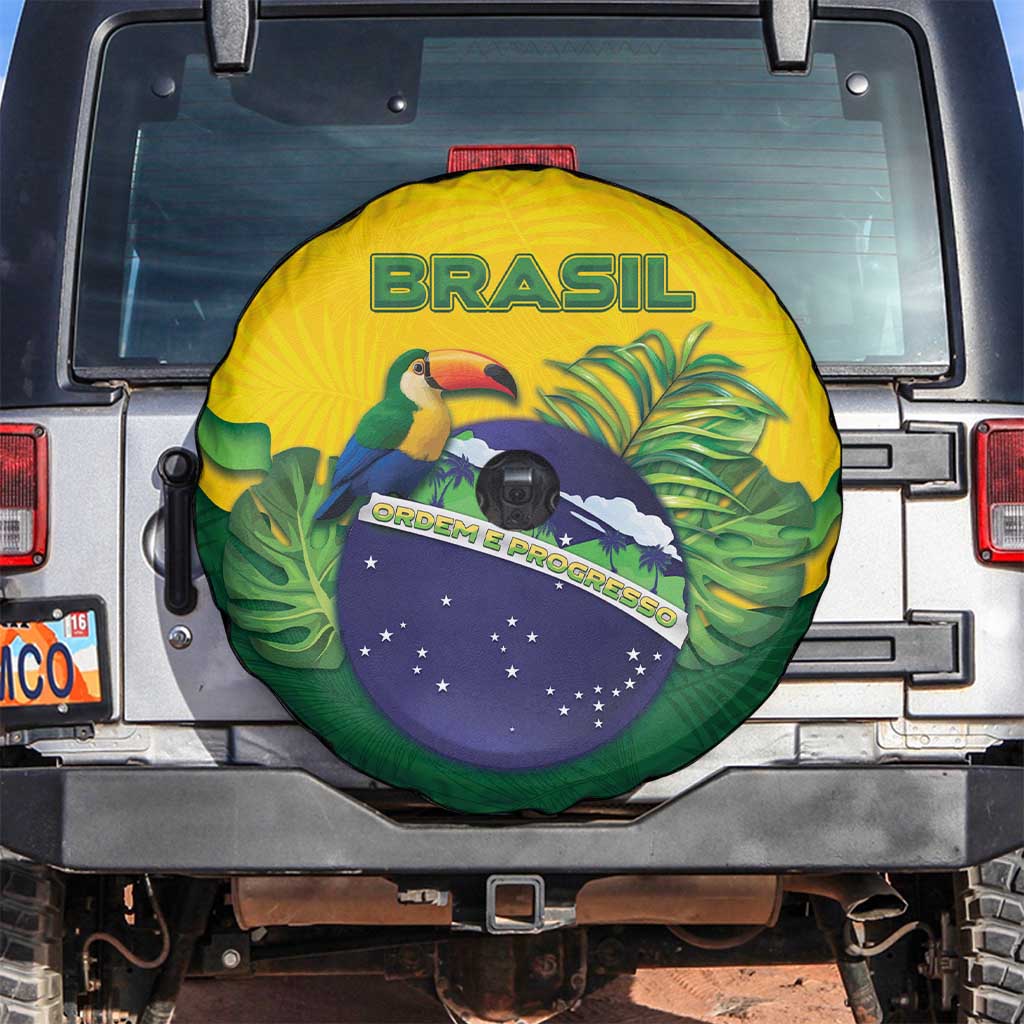 Brazil Spare Tire Cover Toco Toucan Tropical Vibes DT05