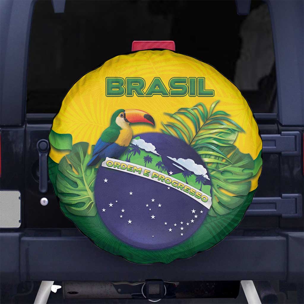Brazil Spare Tire Cover Toco Toucan Tropical Vibes DT05