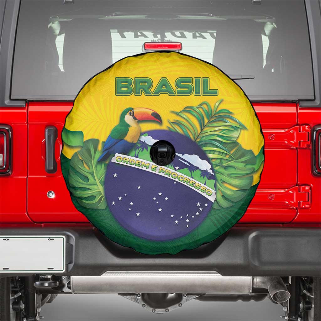 Brazil Spare Tire Cover Toco Toucan Tropical Vibes DT05