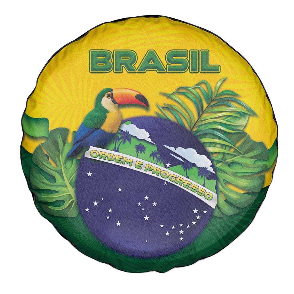 Brazil Spare Tire Cover Toco Toucan Tropical Vibes DT05