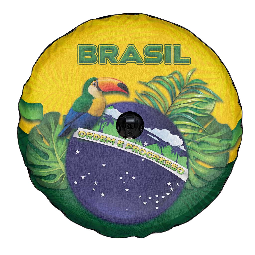 Brazil Spare Tire Cover Toco Toucan Tropical Vibes DT05