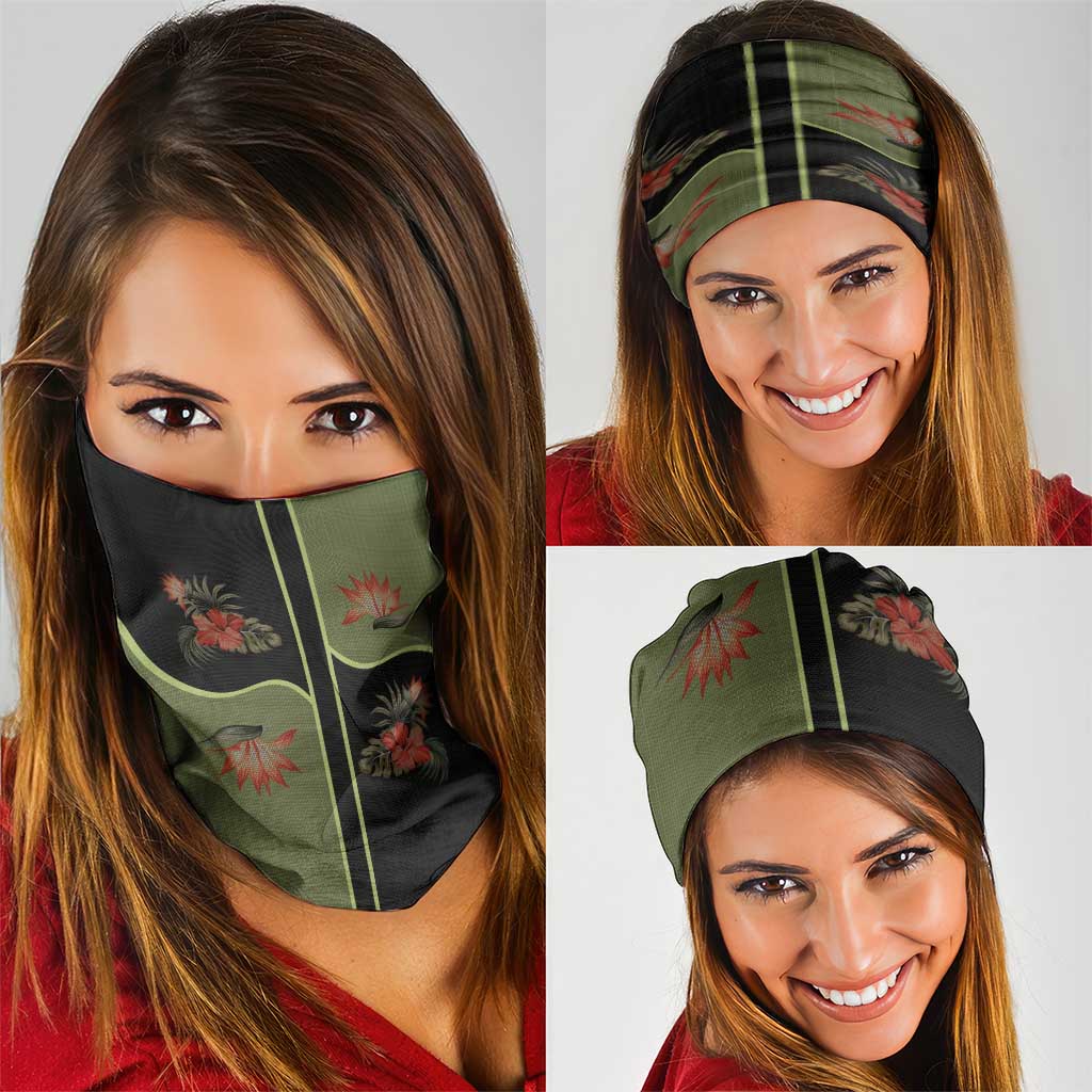Western Yoke Neck Gaiter Tropical Hibiscus Cowboy Style DT05