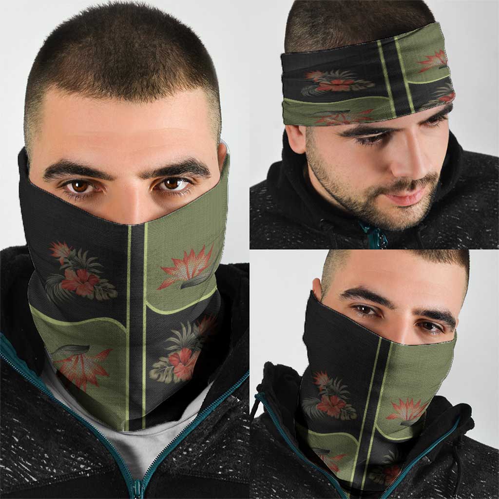 Western Yoke Neck Gaiter Tropical Hibiscus Cowboy Style DT05