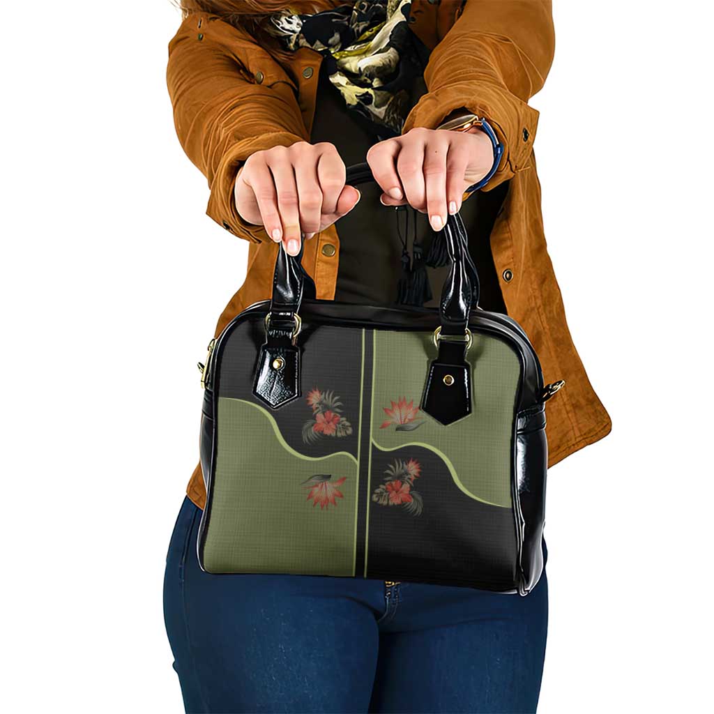 Western Yoke Shoulder Handbag Tropical Hibiscus Cowboy Style DT05