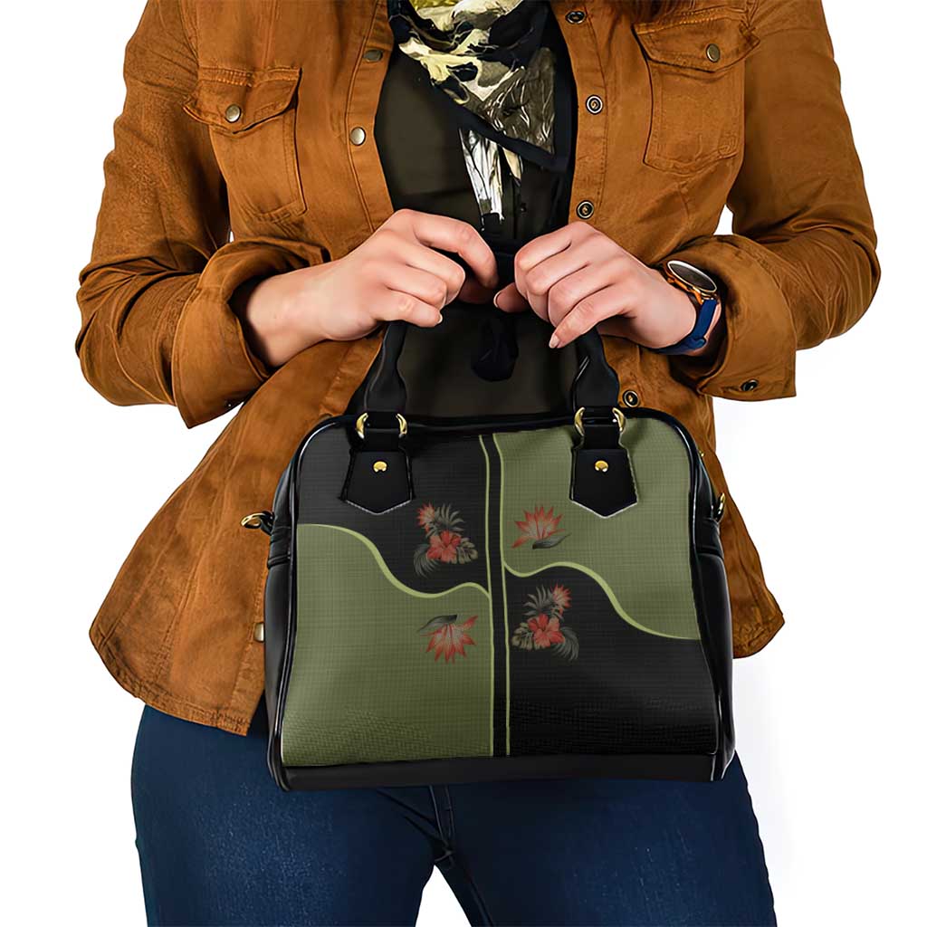 Western Yoke Shoulder Handbag Tropical Hibiscus Cowboy Style DT05