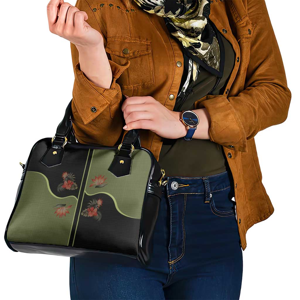 Western Yoke Shoulder Handbag Tropical Hibiscus Cowboy Style DT05
