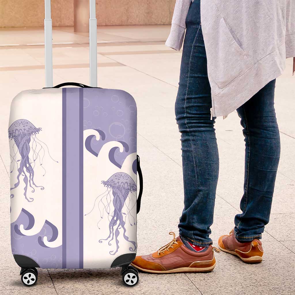 Western Yoke Luggage Cover Jellyfish And Water Bubbles Cowboy Style DT05