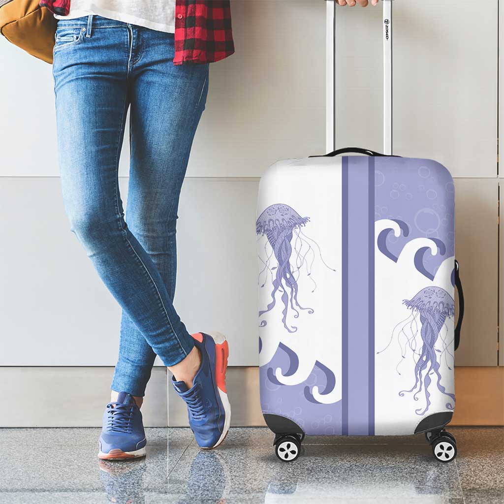 Western Yoke Luggage Cover Jellyfish And Water Bubbles Cowboy Style DT05