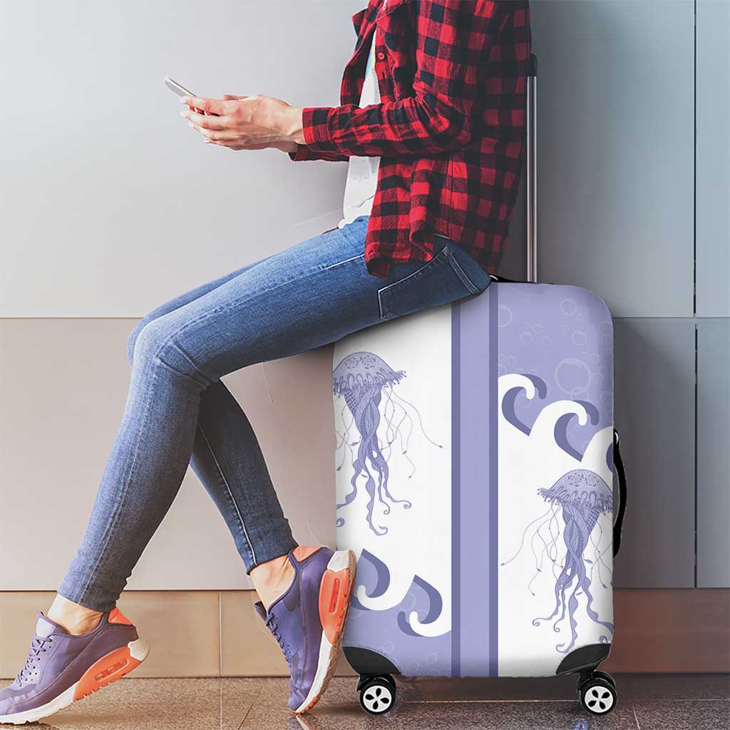 Western Yoke Luggage Cover Jellyfish And Water Bubbles Cowboy Style DT05