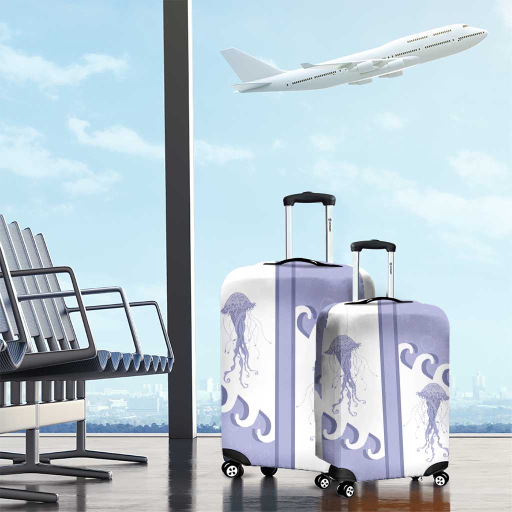 Western Yoke Luggage Cover Jellyfish And Water Bubbles Cowboy Style DT05