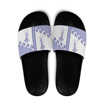 Western Yoke Slide Sandals Jellyfish And Water Bubbles Cowboy Style DT05