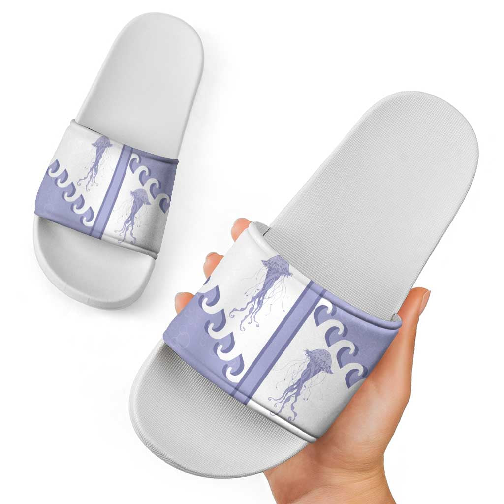 Western Yoke Slide Sandals Jellyfish And Water Bubbles Cowboy Style DT05