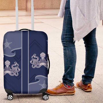 Western Yoke Luggage Cover Octopus And Coral Cowboy Style DT05