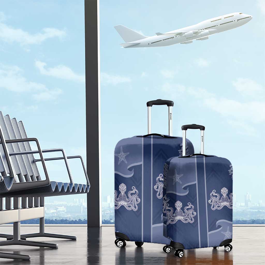 Western Yoke Luggage Cover Octopus And Coral Cowboy Style DT05