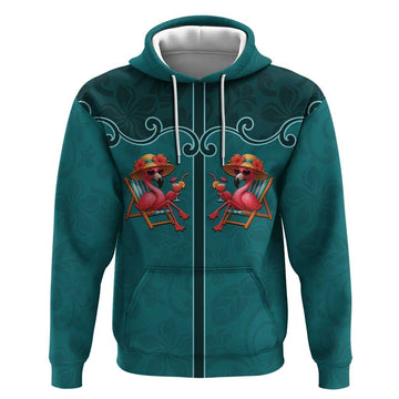 Western Yoke Hoodie Flamingo Relax Cowboy Style DT05